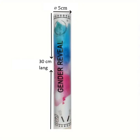 Gender reveal confetti kanon - Blauw of roze