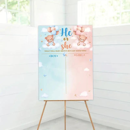 'Baby Brown' Gender Reveal Poster